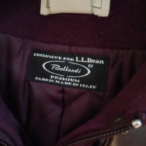 L.L. Bean Women’s Classic Lambswool Duffel Coat Maroon Size 10 Item 284397 EUC - Picture 10 of 16